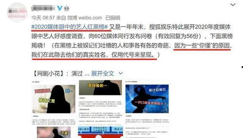搜狐黑榜明星,揭秘娱乐圈不良行为背后的真相